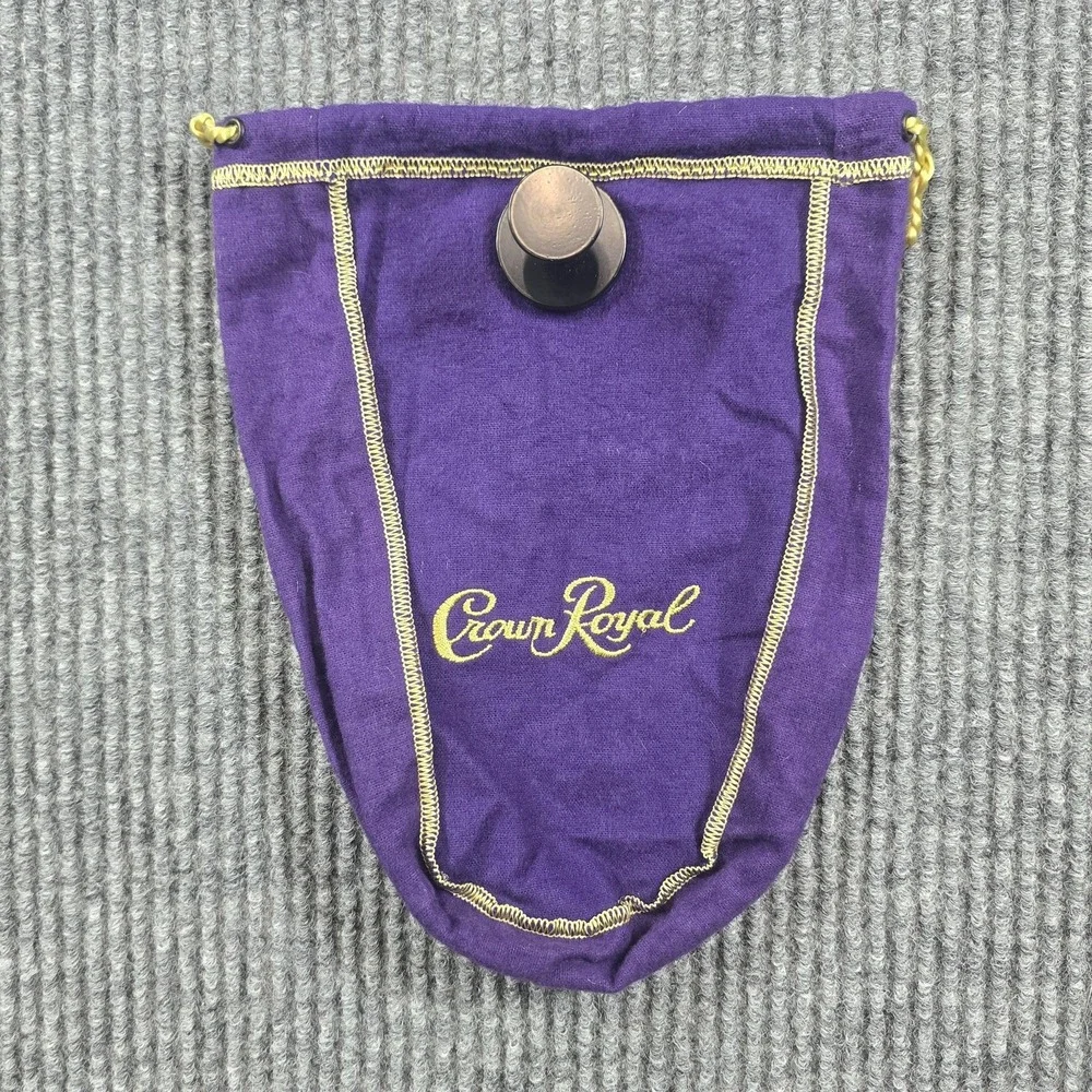 Crown Royal Purple Fabric Drawstring Bags Lot 11 Gold Trim Embroidered Logo
